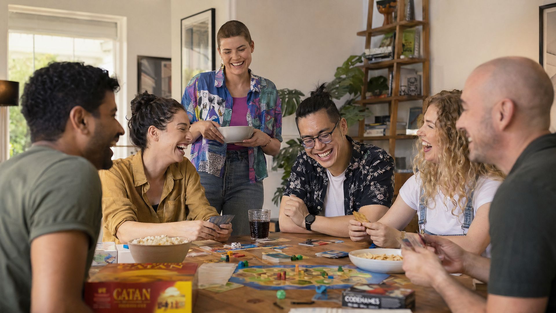 Australian friends enjoying social games together